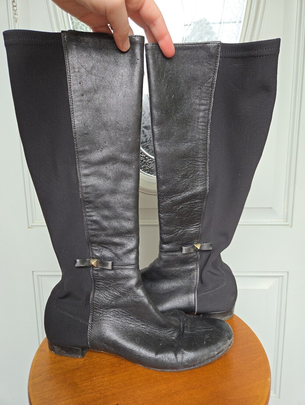 Kate Spade Black Knee High Boots
